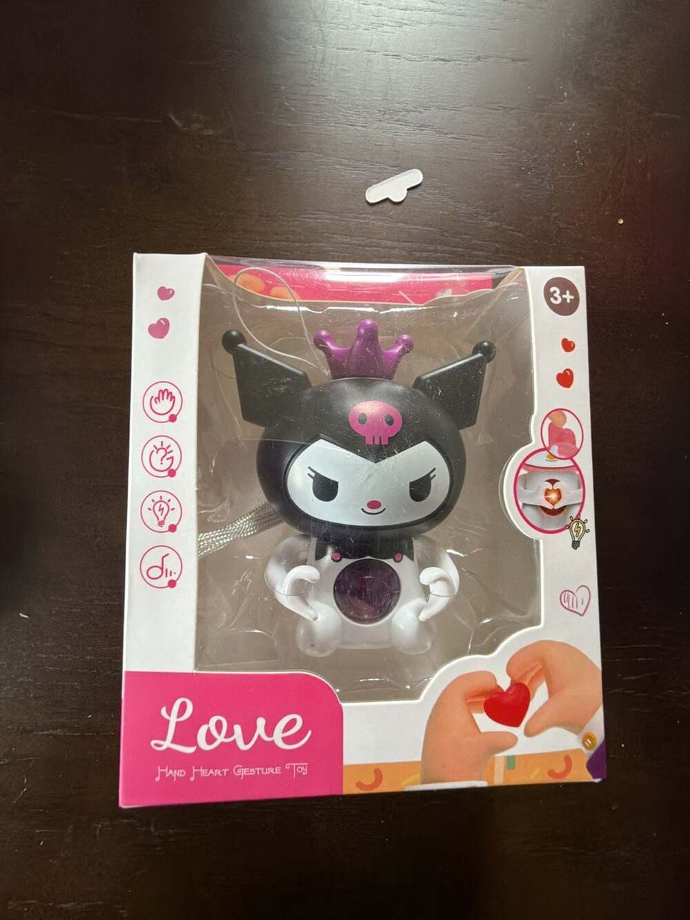 Sanrio Kuromi Hand Heart Gesture Toy Light Up Doll